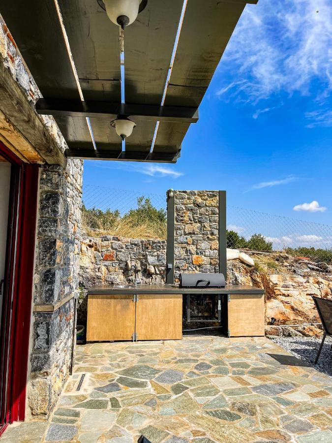 Modern Stone Villas With Swimming Pool Aliveri Luaran gambar