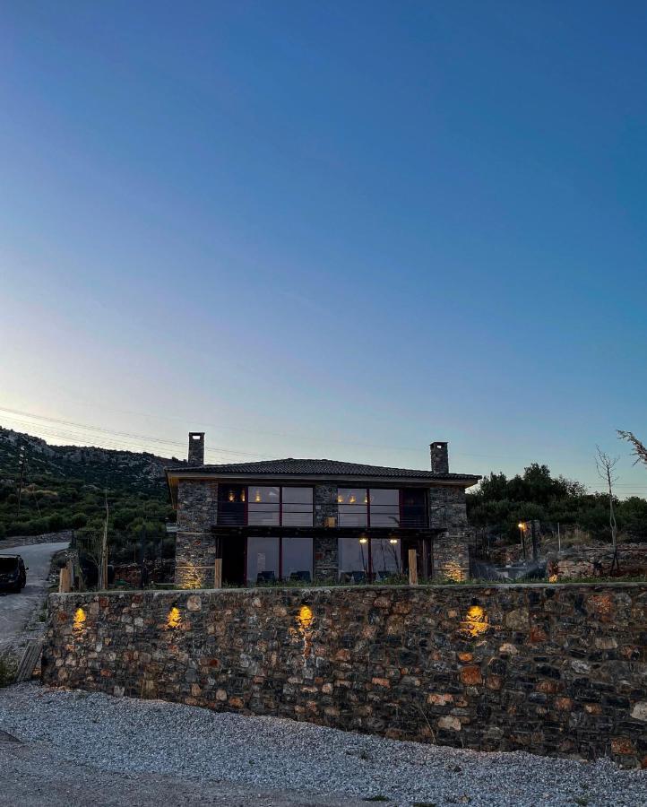 Modern Stone Villas With Swimming Pool Aliveri Luaran gambar